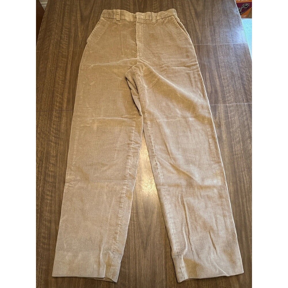 VTG 80s American Eagle Khaki Corduroy Pleated Pants Light Academia Sz 10 USA
